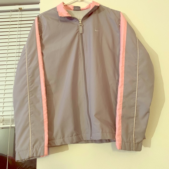 Light grey/pink Nike ladies zip up jacket - Picture 1 of 4